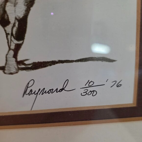 Greats of Tennis Matted Framed Print Signed Raymond 10 of 300 1976 - Picture 3 of 5